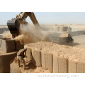barrera de tipo Hesco llena de arena soldada con alambre galvanizado